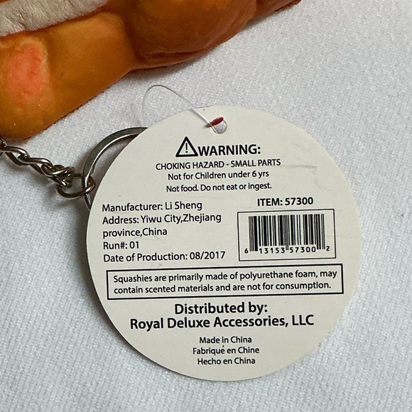 Pretend Bread Croissant Keychain with written Mayonnaise - Picture 6 of 14